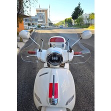 Motocam Küba Master mt 50 Ön Cam 2021-2026 Model 45CM Şeffaf Renkli Elcikli Aparatsız