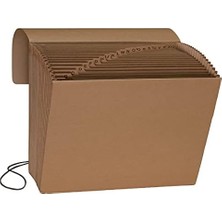 Kapaklı ve Kordon Kapamalı Genişleyen Dosya, 21 Cep, Alfabetik (A-Z), Harf Boyutu, (70121)