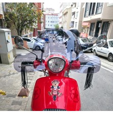 Motocam Arora Malibu 125 Ön Cam 2017-2026 Model 39CM Füme Renkli 4mm Elcikli Aparatsız