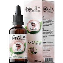 Hint Yağı 30 ml - 100% Pure Castor Oil | Yoğun Kıvam & Saf ve Soğuk Sıkım | Kaş, Kirpik, Saç ve Doğal Cilt Bakımı | Cam Serum Şişesinde