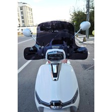 Motocam Yuki Risotto 125 Ön Cam 2022-2026 Model 43CM Siyah Renkli 4mm Elcikli Aparatsız