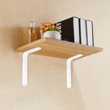 Raf Altı Ayak Raf Tutucu L Demir 11 x 14 cm Beyaz Montaj Aparatı (2 Adet)