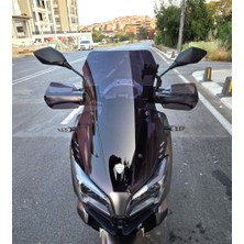 Motocam Rks Reale 125 Ön Cam 2023-2026 Model 55CM Siyah Renkli 4mm Kısa Spor Cam