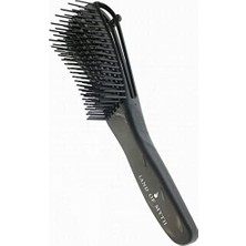 Land Of Myth - LOM1193 Yeni Nesil Dolaşık Saç Açma Tarama Fırçası, Ahtapot Dizayn, Esnek Dişler, Kıvırcık Saç Tarağı (Siyah)