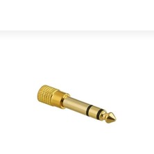 Kablo Jak Dönüştürücü - Çevirici Erkek 6.5mm - Dişi 3.5mm Siyah Fiş Jack Çevirici