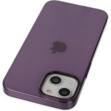 15 Pro Ile Uyumlu Transparan Silikon Kılıf Tam Koruma Glassdefender Arka Kapak Mor Renk