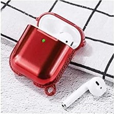 Electroplate Airpods Kılıf, Kırmızı
