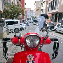 Motocam Arora Malibu 125 Ön Cam 2017-2026 Model 37CM Şeffaf Renkli 4mm  Aparatsız