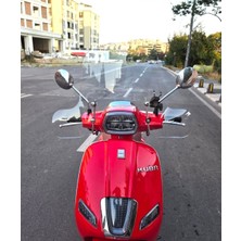 Motocam Küba Az 50 Ön Cam 2023-2026 Model 37CM Şeffaf Renkli Elcikli Aparatsız