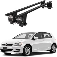 Today Auto Royal Volkswagen Golf (2012 - 2019) Uyumlu Siyah Kilitli Ara Atkı Port Bagaj Tavan Barı