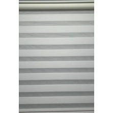 Özel Jaluzi Beyaz Dar Piliseli Zebra Perde