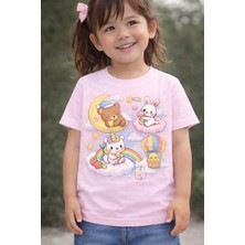 %100 Pamuklu  Masal Bulutu Baskılı  Çocuk T-Shirt