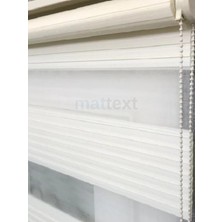 Mattext Krem Geniş Plise  Zebra Perde