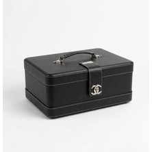 Ceyyiz cc Tokalı Lüks Deri Organizer Kutu - Takı, Mücevher ve Kozmetik Çantası - El Yapımı Şıklık