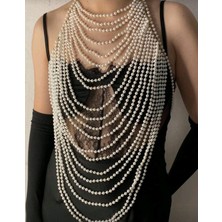 Alfa Aksesuar 03 Giyim Incili Seksi Vücut Aksesuarı , Şık Bustiyer Beruflic