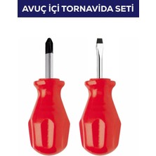 Venüs Shopping 2'li Avuç Içi Tornavida Seti - Mini Düz ve Yıldız Başlıklı Pratik Tamir Seti