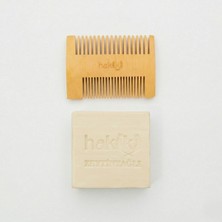 Hakiki Çift Taraflı Şimşir Tarak & Zeytinyağı Sabunu Seti | Yemeklik Zeytinyağı ile Doğal Saç ve Cilt Bakımı