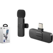 Venüs Shopping Type-C Kablosuz Mikrofon - Siyah HDX2783