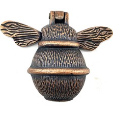 Venüs Shopping Antika Tarz Dekoratif Pirinç Arı Kapı Tokmağı, Taktak - Küçük, 123X150MM, Antik