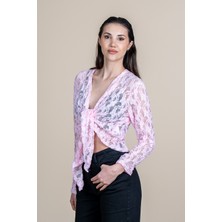 MissVina Bağlamalı Tül Dantel Bluz 70068