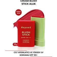 Royues Stick Krem Allık Nemlendiricili ve Yumuşak Formül Yüksek Pigment 19 gr