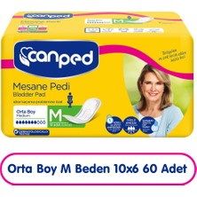 Canped Mesane Pedi M Beden Orta 10X6 60 Adet