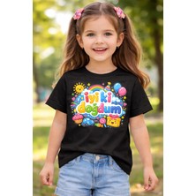 %100 Pamuklu Iyi Ki Doğdum  Baskılı  Çocuk T-Shirt