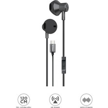 Venüs Shopping Type-C Girişli Kablolu Kulak Içi Kulaklık TC05 Siyah