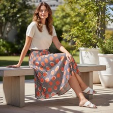 Eren Style Şifon Içi Astarlı Beli Lastikli Etek(95 Cm)-(38-52)