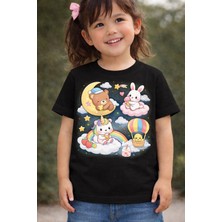 %100 Pamuklu  Masal Bulutu Baskılı  Çocuk T-Shirt