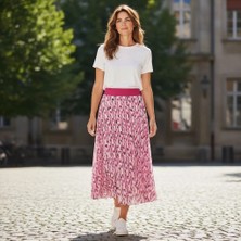 Eren Style Şifon Içi Astarlı Beli Lastikli Etek(95 Cm)-(38-52)