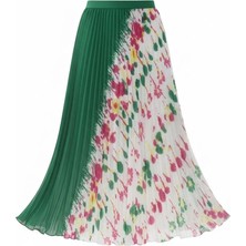 Eren Style Şifon Içi Astarlı Beli Lastikli Etek(95 Cm)-(38-52)