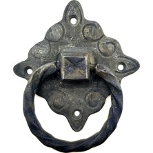 Venüs Shopping Antika Tarz Dekoratif Pirinç Mobilya Kulbu, Kapı Kilit Halkası - 94X97 Mm, Büyük, Oksit