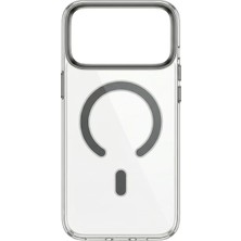 Fulltech Pc3 iPhone 17 Pro Max Magsafe Karbon Tasarım Kılıf - Şeffaf Titanium Gray