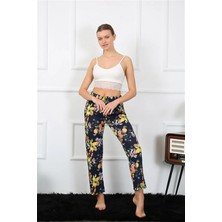 Alfa Aksesuar 03 Moda Kadın Pamuklu Alt Pijama Lacivert Beruflic