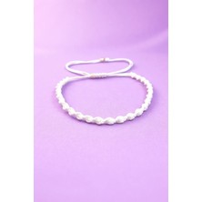 Crystal Atelier Beyaz Spiral Makrome Örgü İp Bileklik, Suya Dayanıklı Makrome Bileklik, Asansörlü Ayarlanabilir El Yapımı Unisex Bileklik, Makrome Bileklik, Örgü Bileklik, İp Bileklik, Hediye Takı