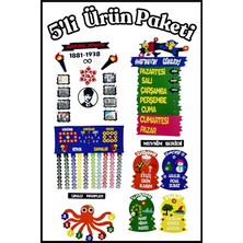 Keçebahçesi Kayseri 5’li Sınıf Keçe Panoları Seti, 1. Sınıf Materyal, Tüm Ilkokul Seviyeleri Için Keçe Eğitim Seti