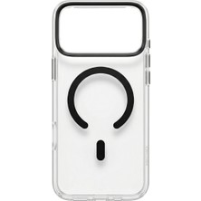 Fulltech Pc3 iPhone 17 Pro Max Magsafe Karbon Tasarım Kılıf - Şeffaf Black
