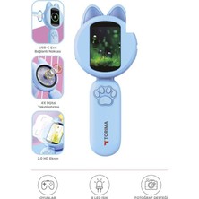 Venüs Shopping Mini Dijital Mikroskop LED Işıklı Hd IPS Ekranlı Eğitici Oyuncak TSM02 Mavi