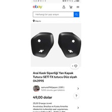 Arai Kask Siperliği Yan Kapak Tutucu Seti Tx Tutucu Düz Siyah 043995