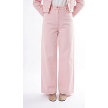 Ceremony Bol Paça Denim Pantolon 350 Pembe