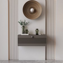Feyza Design Gri Mdf Dresuar - Yüksekliği 26 Cm, Genişliği 69 cm