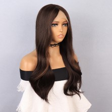 Feifei Kumral Dalgalı Işıltılı Tül Peruk