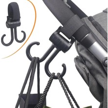 Venüs Shopping 2 Kancalı Askı Bebek Arabasına Uyumlu Cırtlı  Eşya Taşıma Aparatı 360 Derece Dönebilen Pla