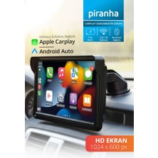 Piranha 7401 Carplay Dokunmatik Ekran 7 Inç | Kablosuz Android Auto | Bluetooth 5.0 | Fm | Hd Monitör