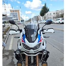 Motocam Honda Africa Twin Crf 1100 L4 Ön Cam 2023-2026 Model 46CM Şeffaf Renkli  Orijinal Boylu
