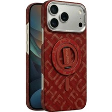 Fulltech Pc2 iPhone 17 Pro Max Magsafe Karbon Tasarım Kılıf - Red