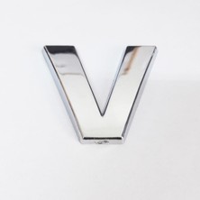 Feifei Cemax V Harfi 3,75 cm Krom Yapışkanlı