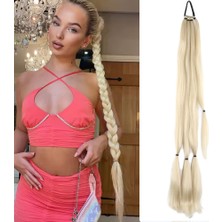 Feifei Üçlü Örgü Tokalı At Kuyruğu / Platin