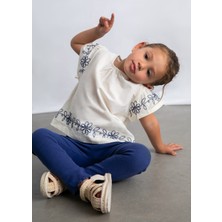 Mayoral Kız Çocuk Tayt ve T-Shirt Takım Krem - 03725